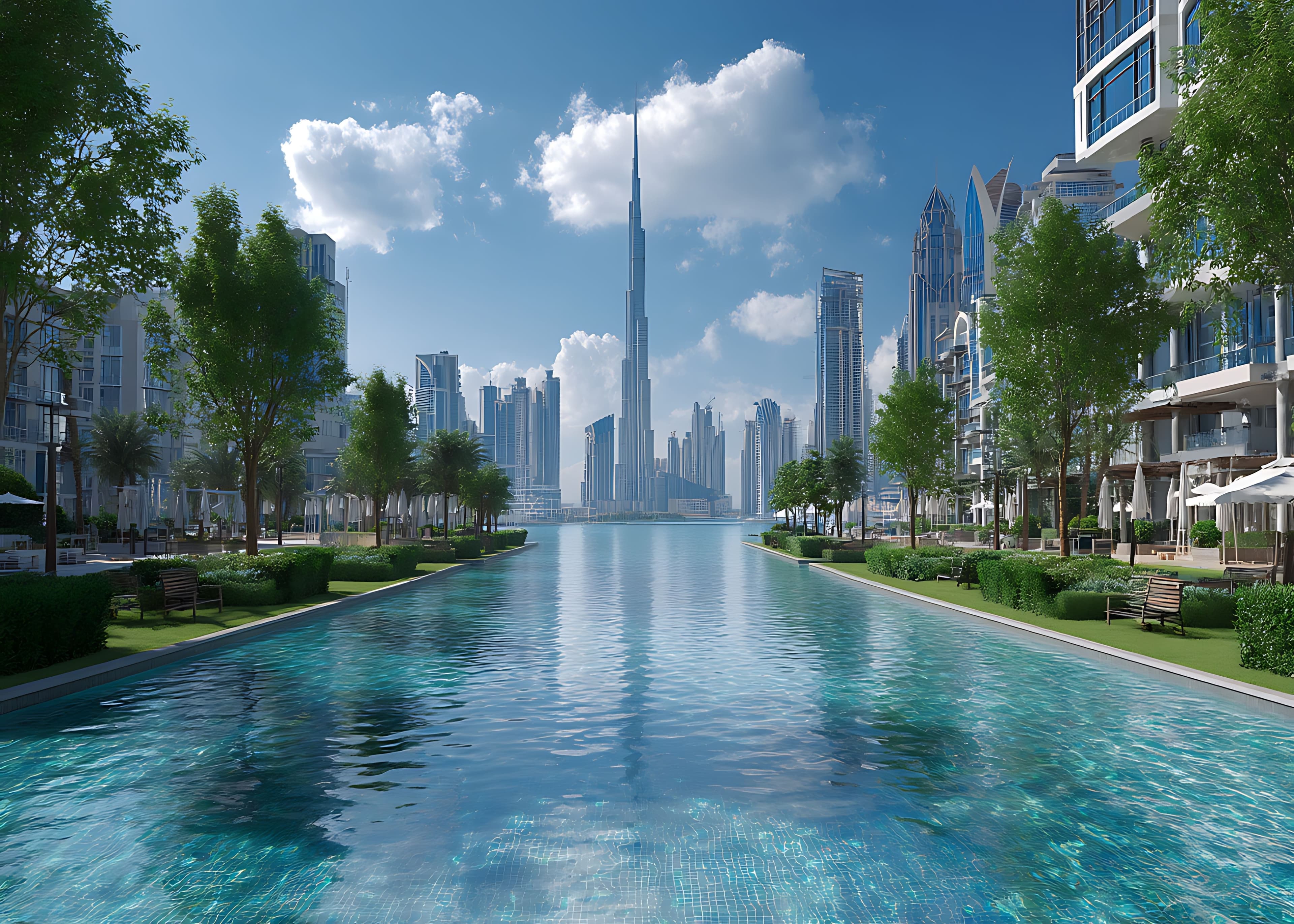 Dubai pool background